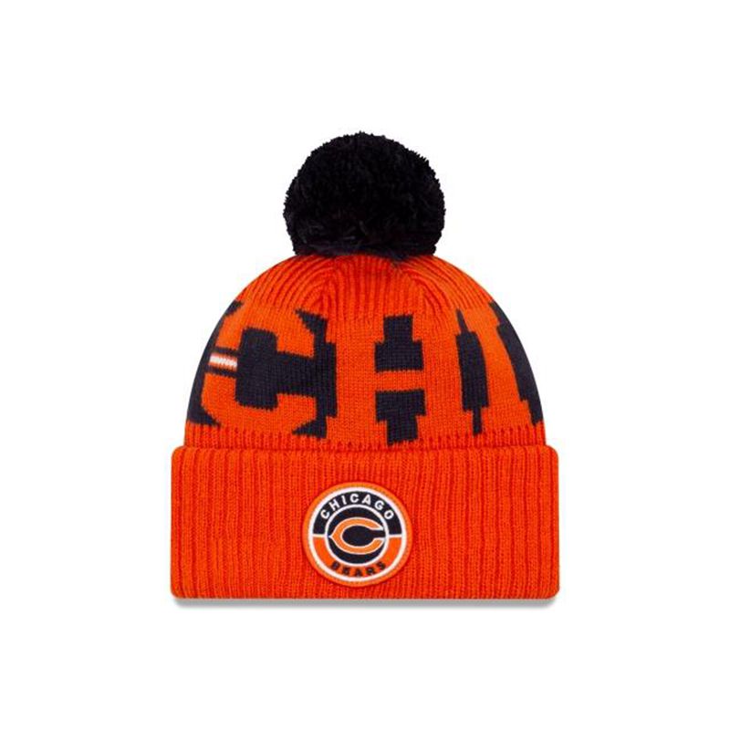 NFL Chicago Bears Alternate Cold Weather Sport Knit (QLU9322) - Orange New Era Beanies